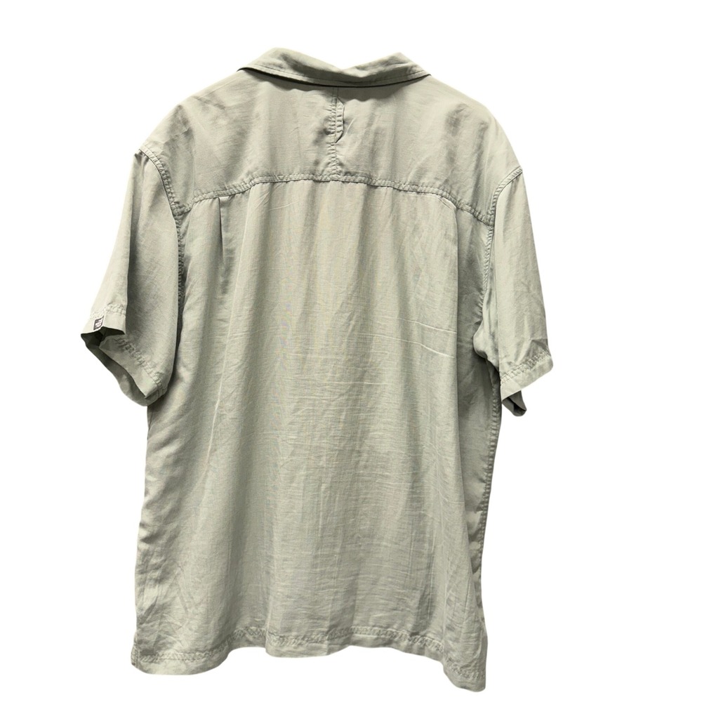 The North Face Button Down Shirt Mens XL Short Sleeve Sage Green Hiking Gorpore - Picture 3 of 8